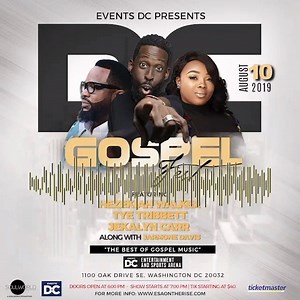 Don't miss Gospel Fest 2019 Aug 10th at the new Entertainment and Sports Arena in Washington D.C.! Featuring Hezekiah Walker, Grammy award winning pastor at Love Fellowship Tabernacle, Tye Tribbett, two-time Grammy award winner Jekalyn Carr and Jarmone Davis. The very best of Gospel Music at the newest concert venue in the nation's capital. Info and Tix: https://www1.ticketmaster.com/gospel-fest-2019-washington-district-of-columbia-08-10-2019/event/150056E896531DD5 | Praise 92.7 & 95.9