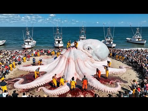 48 Hours Hunting a 1,500KG Giant Pacific Octopus — A Deep-Sea Longline Fishing Documentary