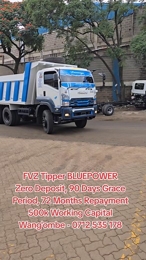Own a Brand New Zero Mileage Isuzu FVZ 34 BLUEPOWER Tipper with ZERO Deposit (100% Financing)! Enjoy 90 days Grace Period, 72 Months repayment plan & 500k Working Capital! For more information, Call 0712535178 WhatsApp ; https://wa.me/message/FPNBGC7NQVUFP1 Website ; https://wangombetruckdealer.co.ke/ | Patrick Wang'ombe ISUZU