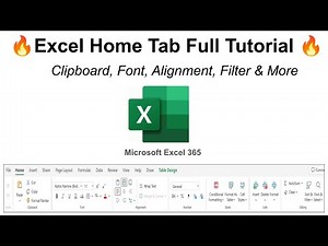 Excel Home Tab : Setting Explained