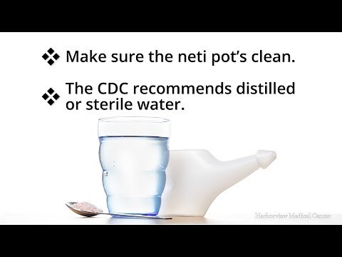 Using a neti pot properly