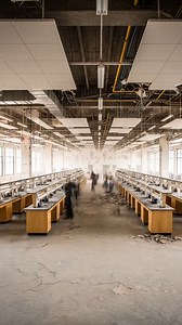 Medical Lab Transformation, Ultra Clean Science Campus, Before After Mega medical research lab transforms into an ultra-clean science campus with sterile zones, glass labs, smart lighting, clean rooms, and next-gen medical environments. Ultra-realistic time-lapse showing powerful before-and-after laboratory renovation. #MedicalLab #LabTransformation #ScienceCampus #BeforeAfter #Renovation #HealthcareDesign #CleanRoom #ResearchFacility #InteriorDesign #BusinessReels medical lab renovation, resear