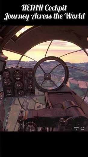 He111H Cockpit Journey | Aberystwyth, Wales (Sunset)
