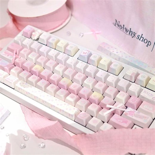 Pink Cyberpunk Style Girl Keycaps, Future Creative Keycaps for Mechanical Keyboard | Girl Keycaps | Handmade Keycaps | Girlfriend Gift - Etsy