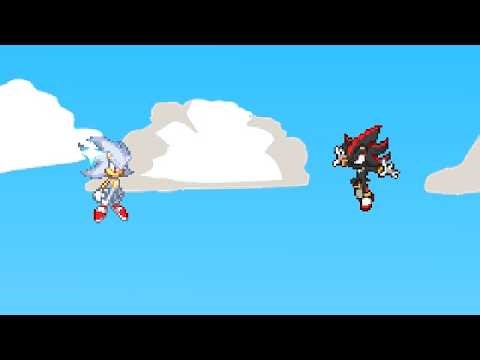 SSF2 Mod Battle: Hyper Sonic Vs Dark Shadow (Normally)