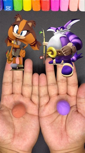 Clay Big the Cat 🟣 vs Sticks 🟠 | Which Character Will You Choose? 🤔🎨 #shorts