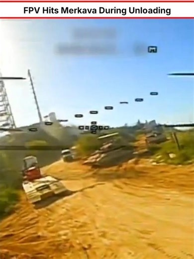 FPV Drone Hits Merkava During Deployment #shorts