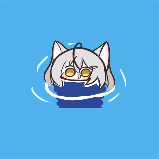 【樱花萌放】小黑划水(尝试画了个表情包)