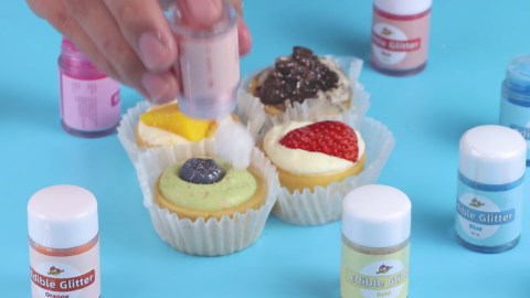 Edible Glitter for Cocktails, 16 Colors Luster Dust Edible Powders for Drink, Cake Decorating, Food Grade Glitter Set, Edible Sprinkles for Cookies, Cupcakes, Chocolates and Party, 5g/Bottle