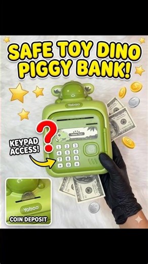 Dinosaur Toy Piggy Bank Unboxing 🦖 Kids Safe Money Bank Toy #dinosaurtoys #surprisetoys #kidstoys