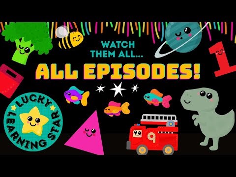 🌟 Lucky Learning Star All Episodes | Learn Colours, Shapes, Space & Dinos | Toddler Learning Fun