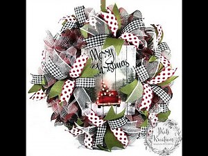 Christmas Ruffle Wreath Tutorial/DIY Christmas Wreath/Make A Christmas Wreath