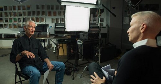 Anderson Cooper interviews one of his journalism role models