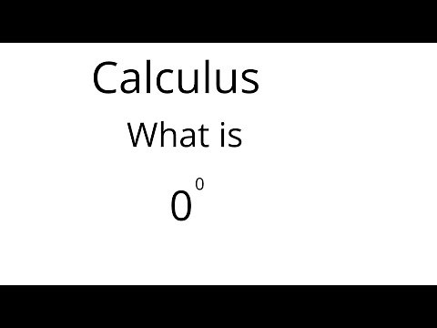 Calculus: What is zero to the power of zero?