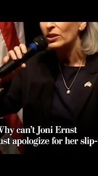Why can’t Joni Ernst just apologize for her slip-up?