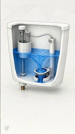 How Does a Toilet Tank Stop Filling? #engineering #howitworks