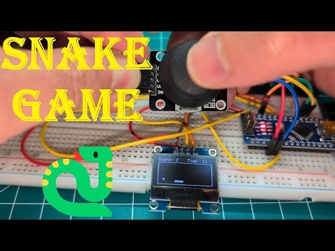Snake Game Using Joystick, OLED With Arduino #game