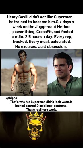 Henry Cavill revealed he trains six days a week using the Juggernaut method: a powerlifting and