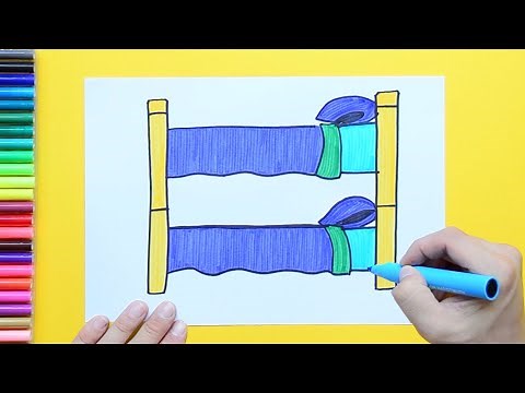 How to draw a Bunk Bed