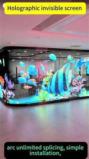 A premium holographic invisible screen suitable for high-end applications. #holographicdisplay