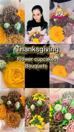 Buttercream Flower Bouquet 🌻 | Fall-Inspired Cupcake Arrangement