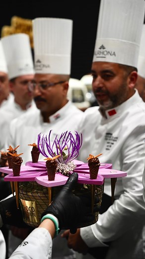 Coupe du Monde Pâtisserie on Instagram: "Team Paraguay: Show Chocolat  Let's take a look behind the scenes at the preparation for this challenge by the @cmpatisserie_paraguay team, consisting of chefs Chiara PEDERZANI @chiara_pederzani_r (chocolate candidate), Johanna BORGOGNON @johaborgognon (sugar candidate) and Tomas ARRUA @_tomasarrua (ice candidate) . . . #CMPatisserie #PastryWorldCup #Competition #Chefs #Patisserie #Pastry #PastryChefs #ChefsCompetition #Lyon #SirhaLyon"