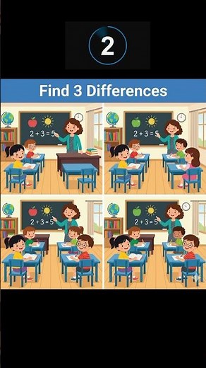 Spot The Difference: Classroom Brain Teaser! 🧠 only 0.001% can do it on 5 second 🥶