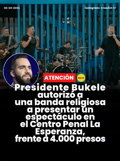 #ATENCIÓN | Presidente Bukele autorizó a una banda religiosa a presentar un espectáculo en el Centro Penal La Esperanza, frente a 4.000 presos 🚨. El presidente Nayib Bukele autorizó la realización de un inusual evento en el sistema penitenciario salvadoreño. La reconocida agrupación religiosa Miel San Marcos se presentó en el Centro Penal La Esperanza, también conocido como Mariona, ante miles de privados de libertad. El recital, al que asistieron más de 4.000 reclusos, estuvo marcado por un me