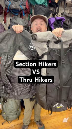 Section Hikers VS Thru Hikers #hiking #outdoorgear #outdoors #shopping #backpacking