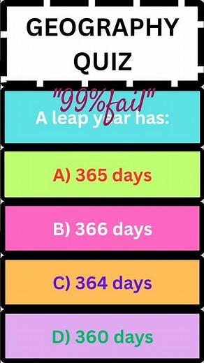 Can you answer how many days a leap year has#gk #geography #education #facts #quiz #shorts