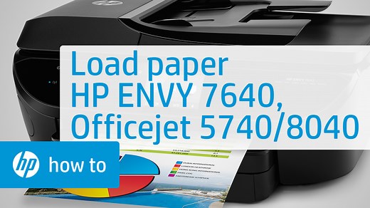 Loading Plain and Specialty Paper in the HP ENVY 7640, Officejet 5740, and Officejet 8040 e-All-in-One Printer Series