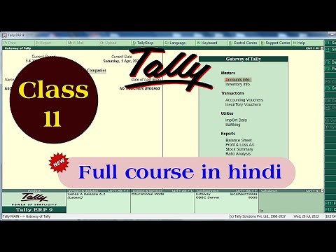 tally tutorial in hindi | tally course in hindi | tally erp 9 full tutorial in hindi all parts