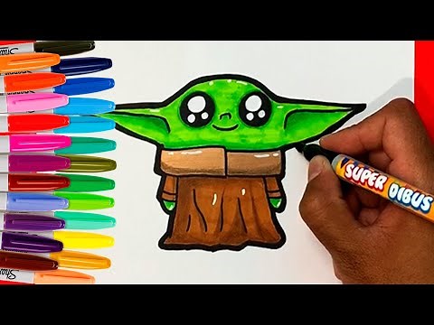COMO DIBUJAR A BABY YODA PASO A PASO FACIL (THE MANDALORIAN SERIE)