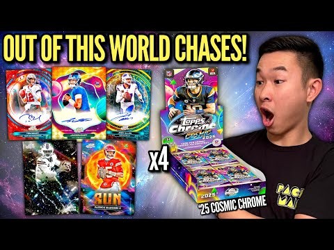 NEW COSMIC CHROME FOOTBALL HAS LANDED (CRAZY PULLS)! 😱🔥 2025 Topps Cosmic Chrome Hobby Box Review
