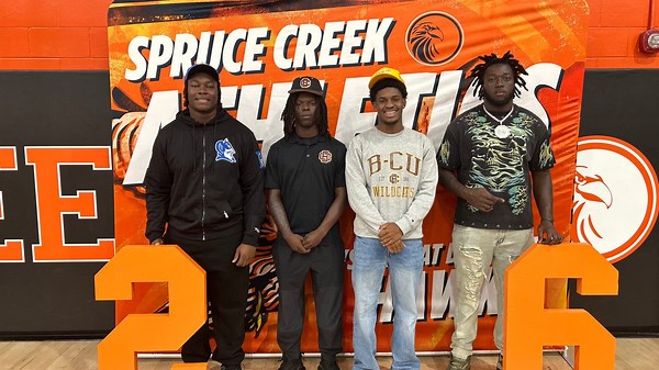 Watch Spruce Creek's Xavier Lucas sign with Bethune-Cookman football