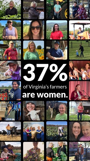 37% of Virginia farmers are women! We're honoring these remarkable #womeninagriculturecare who care for our land, sow seeds and tend livestock. #InternationalWomensDay | Virginia Farm Bureau Federation