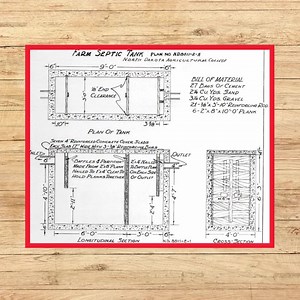 2 Septic Tank Design Blueprint Plans (PDF File, 2 Separate Blueprints, 2 Pp., From 1920s USDA Blueprints) - Etsy