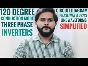 Three Phase Inverter - 120 Degree Conduction Mode | Simplified | Phase and Line Waveforms |