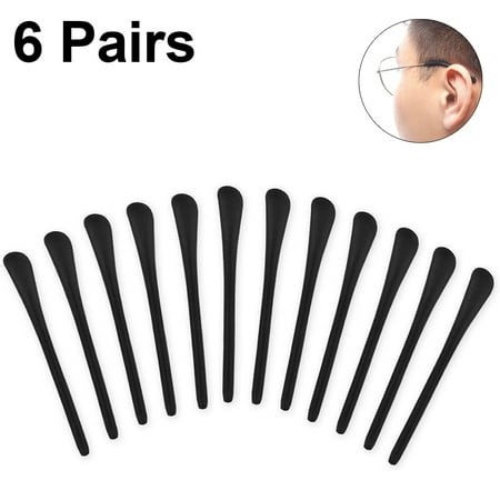 6 Pairs Eyeglass End Tips Anti-Slip Silicone Ear Sock Pieces Tube Sleeve Replacement Temple Arms for Flat Thin Wired Eyeglass Sunglasses Legs - Walmart.ca