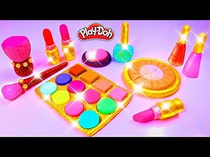 Play Doh Makeup Set How to Make Eyeshadow Lipstick 💄 Nail Polish 💅 with Play Doh Fun for Kids
