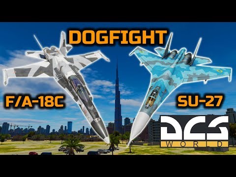 Dogfight In the City | SU-27 Flanker vs F/A-18C Hornet | DCS Max Graphics |