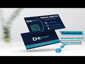 Baro Sida lo sameyo Business Card qurux badan PixelLab | | How to Create a Business Card in PixelLab