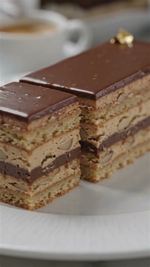 The Ultimate🍫 Opera Cake Masterclass: Layers of Perfection #viral