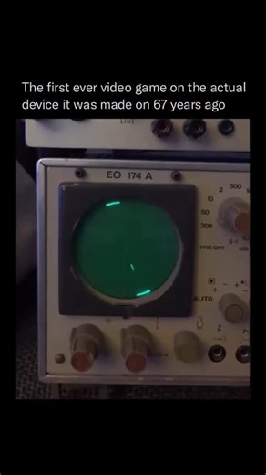 Nacho on Instagram: "In 1958, physicist William Higinbotham created Tennis for Two, the first video game ever played on the device it was built for-a Donner analog computer connected to an oscilloscope! Designed as a science exhibit, the game used simple controllers and physics-based gameplay to simulate tennis. Though forgotten for years, it stands as the first true video game played on its original hardware, marking a historic moment in interactive entertainment. (Via: @adlszeug ) #explore #te