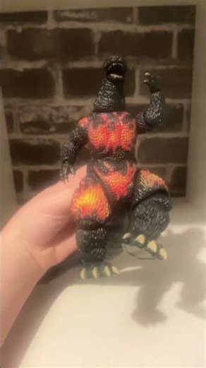 Burning Godzilla figure