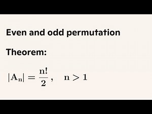 Order of Alternating Group An. || Even and Odd Permutations