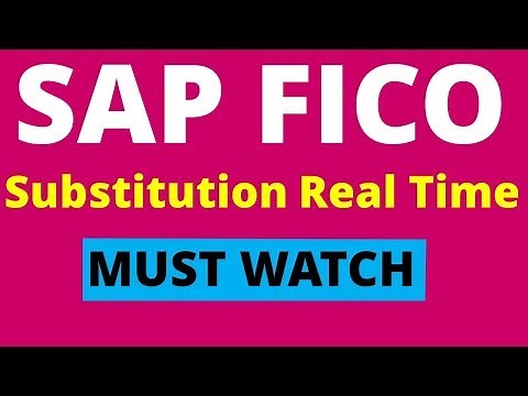 SAP FICO Substitution Realtime Project (1/2)