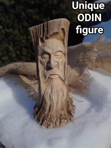 One-of-a-Kind Odin Sculpture – Hand Carved Moose Antler Viking Art