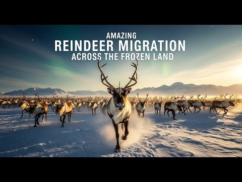 Amazing Reindeer Migration Across the Frozen Land