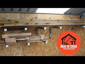 Lumber/Timber Storage Rack. Very Simple, Very Strong, Very Modular.Made with Unistrut.